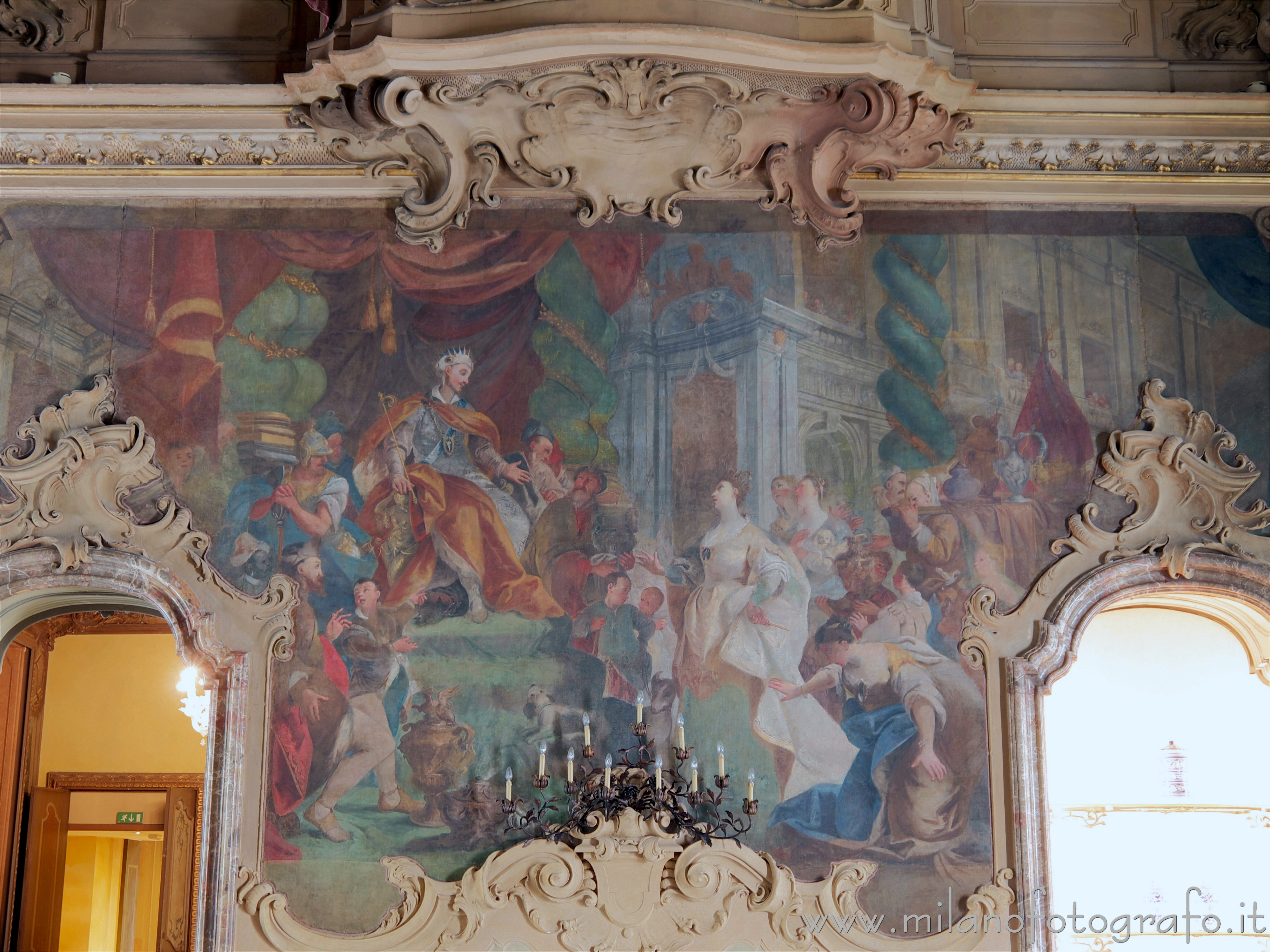 Milan (Italy) - Telero in Visconti Palace depicting the Encounter between the King Solomon and the Queen of Saba